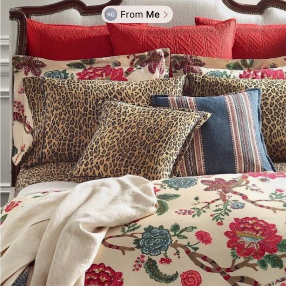 Ralph Lauren Queen Duvet and Shams, Teagan Floral Duvet
